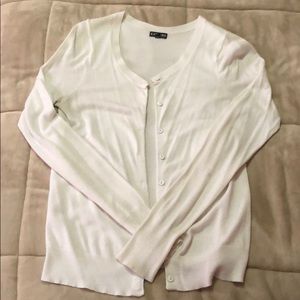 All white thin cardigan